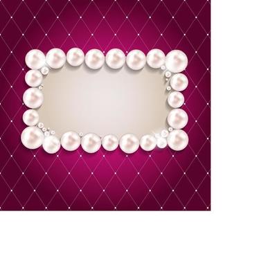 Beauty Pearl Frame Background Vector illustration