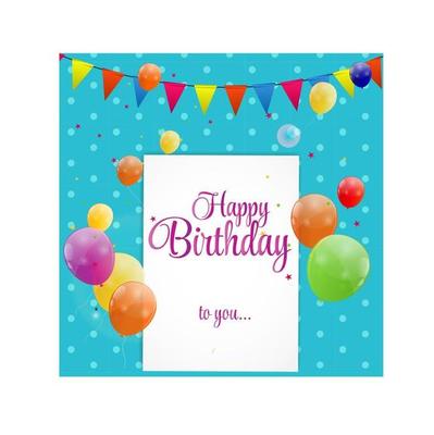 Happy Birthday Card Vector Illustration