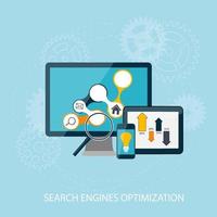 Search Engines Optimization Concept Vector Illustration