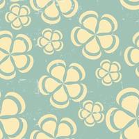 Grunge Retro flower pattern background seamless vector