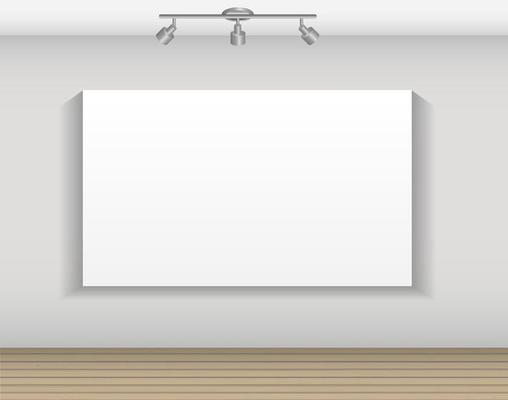 Frame on Wall for Your Text and Images, Vector Illustration