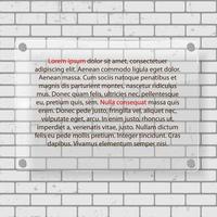 Frame on Brick Wall for Your Text and Images, Vector Illustration.