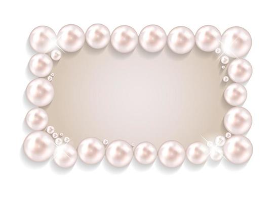 Beauty Pearl Frame Background Vector illustration