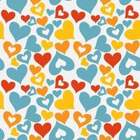 valentine seamless hearts pattern vector