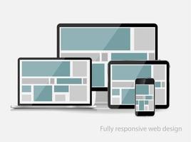 Ilustración de vector de concepto de diseño web totalmente receptivo