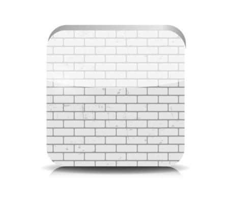 Brick Application Button Vector Illustration