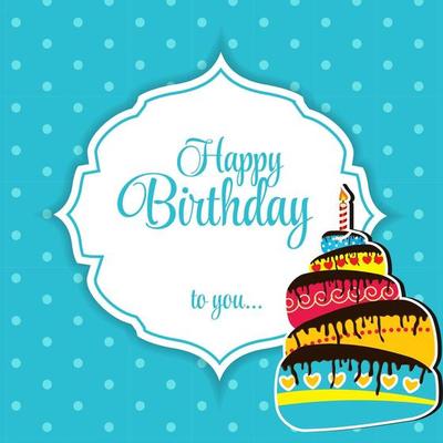 Happy Birthday Card Vector Illustration