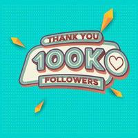 2000 followers square banner modern look vector