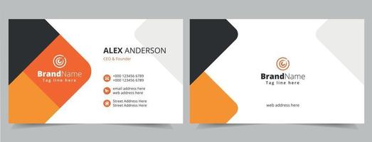 corporate business card template design. vector