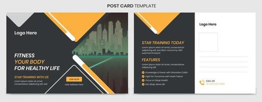 Modern and professional postcard template design vector