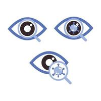 eye with magnifying glass and virus world sight day icon illustration vector