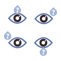 eye with question mark icon.  world sight day icon illustration vector