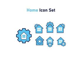 setting icon. setting with house symbol. Concept of smart house . vector