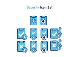 clipboard with setting gear vector icon