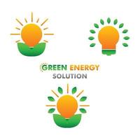 green renewable and clean energy illustration design concept vector