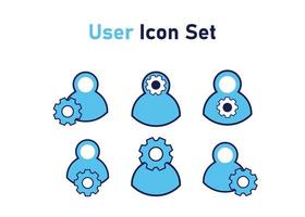 setting icon. setting with user symbol. Concept of user management. vector