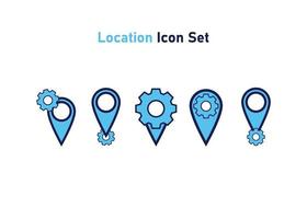 location and setting icon vector