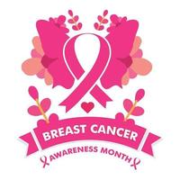 breast cancer awareness month design. breast cancer pink ribbon vector