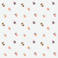 colorful seamless pattern with ice creams vector