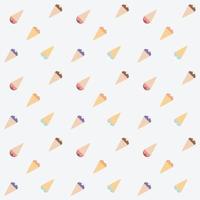 colorful seamless pattern with ice creams vector