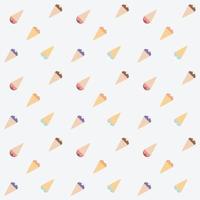 colorful seamless pattern with ice creams vector