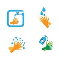 Hand wash logo images illustration vector