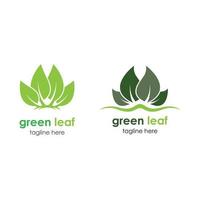Green leaf logo images illustration vector