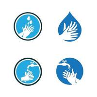 Hand wash logo images illustration vector