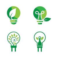 Eco energy logo images vector