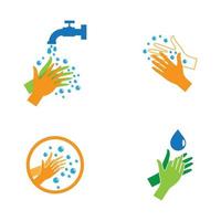 Hand wash logo images illustration vector