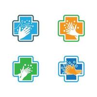 Hand wash logo images illustration vector