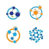 Molecule logo design vector