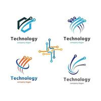 Technology logo images illustration vector