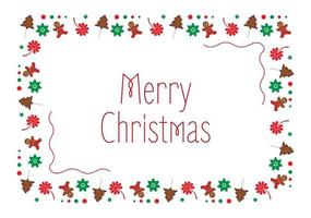 Merry Christmas Greeting Card Background Vector Illustration