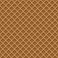 Ice cream waffle cone texture. Chocolate wafer background vector