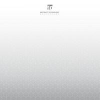 Abstract white geometric hexagons pattern molecule on gray background vector