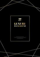 Template design frame golden lines on black background. Luxury elegant vector