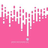 Abstract pink rounded lines halftone transition on white background. vector