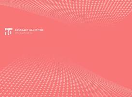 Abstract pattern pink halftone perspective background. vector