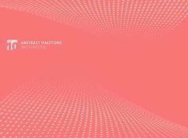 Abstract pattern pink halftone perspective background. vector