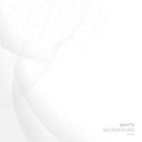 Abstract white background with circle and curve halftone texture vector