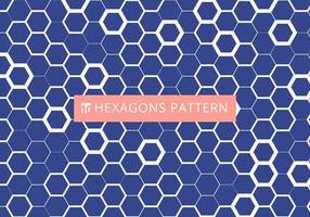 Abstract white hexagonal pattern on blue background. Honeycomb design vector