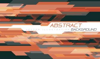 Abstract orange grey geometric creative on white vector