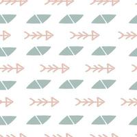 Arrows and Triangles Free hand Drawn Seamless Pattern vector