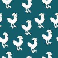 Cock Boho Seamless Background Pattern.eps vector