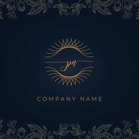 Elegant luxury letter PN logo. vector