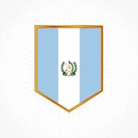 Guatemala flag vector with shield frame