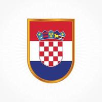 vector de bandera de croacia con marco de escudo