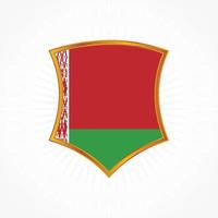 vector de bandera de bielorrusia con marco de escudo