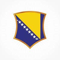 Bosnia flag vector with shield frame